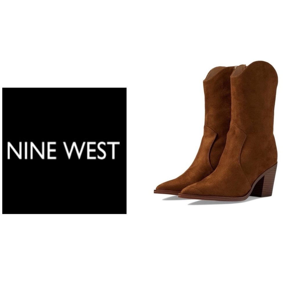 ‼️WOW‼️Nine West Boots Wyla Tan Western Booties sz 8‼️